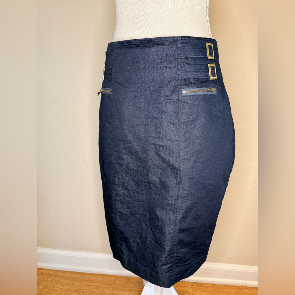 Denim High-Waisted Skirt